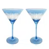 Michael Wainwright Berkshire Martini Glasses, Set Of 2 In Blue