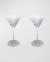 Michael Wainwright Berkshire Martini Glasses, Set Of 2 In White