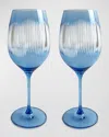 Michael Wainwright Berkshire Wine Glasses, Set Of 2 In Blue