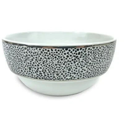 Michael Wainwright Panthera 24 Oz. Platinum Cereal Bowl In Black