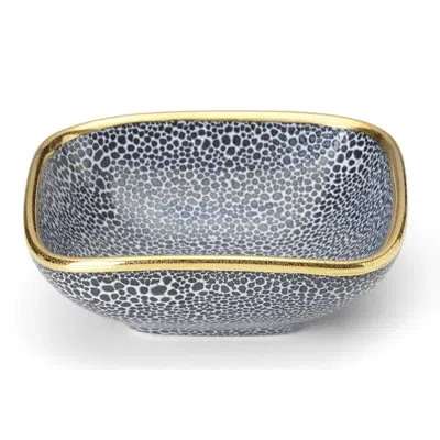 Michael Wainwright Panthera 4 Oz. Candy And Nut Bowl In Indigo Gold