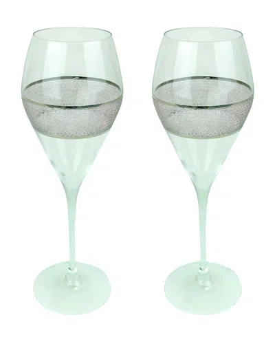 Michael Wainwright Panthera Champagne Glasses, Set Of 2 In Multi