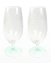 Michael Wainwright Panthera Clear Stemmed Water Glasses, Set Of 2 In Clear