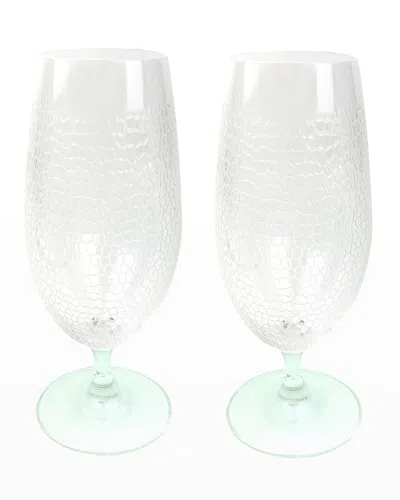 Michael Wainwright Panthera Clear Stemmed Water Glasses, Set Of 2 In Multi