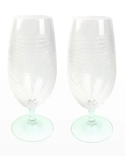 Michael Wainwright Panthera Clear Stemmed Water Glasses, Set Of 2