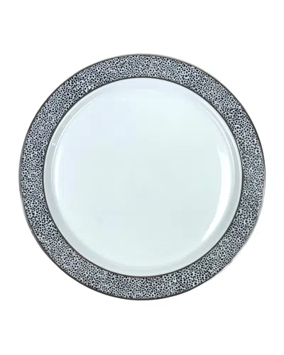 Michael Wainwright Panthera Dinner Plate In Platinum/white