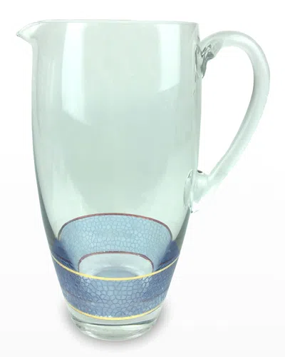 Michael Wainwright Panthera Glass Pitcher In Blue