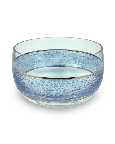 Michael Wainwright Trouserhera Platinum Medium Glass Bowl In Blue