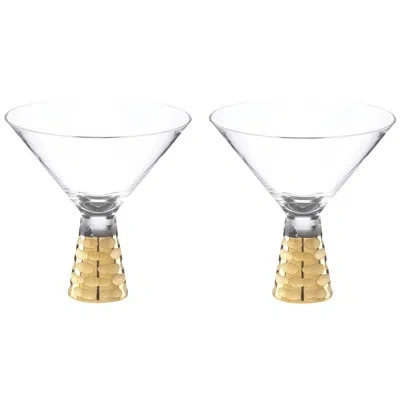 Michael Wainwright Truro 2 Piece 8 Oz. Martini Glass In Gold