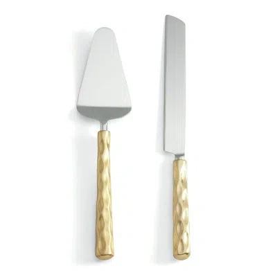 Michael Wainwright Truro 2 Piece Cake Serving Set In Gold