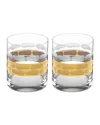 Michael Wainwright Truro Double Old Fashioned Glasses, Set Of 2 In Gold