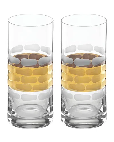 Michael Wainwright Truro Highball Glasses, Set Of 2 In Gold