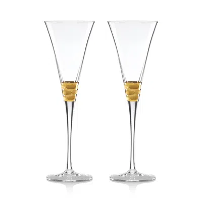 MICHAEL WAINWRIGHT TRURO TOASTING FLUTE SET OF 2,80TR32