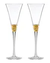 Michael Wainwright Truro Toasting Flutes, Set Of 2 In Transparent