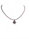 Michal Golan Women's Beaded Hamsa Necklace In Pink In Pink