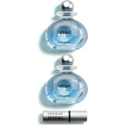 Michel Germain Sexual Steel Pour Homme 3-piece Fragrance Set In Transparent