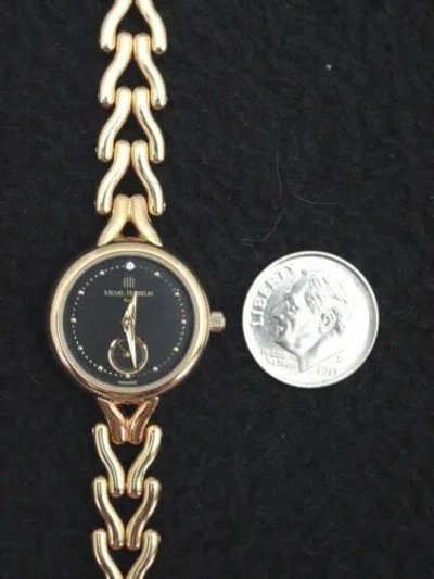 Pre-owned Michel Herbelin Ladies Watch French  Gemmed Gold Eta Swiss 11 Jewel