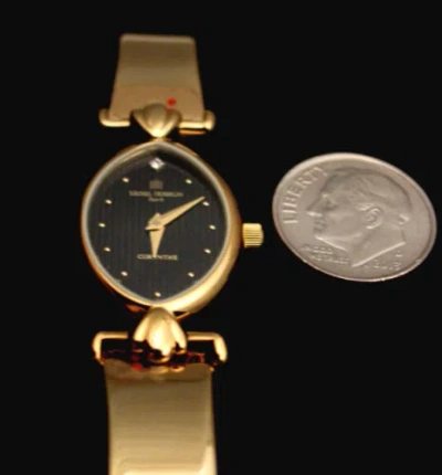 Pre-owned Michel Herbelin Ladies Watch French  Gold Faux Diamond