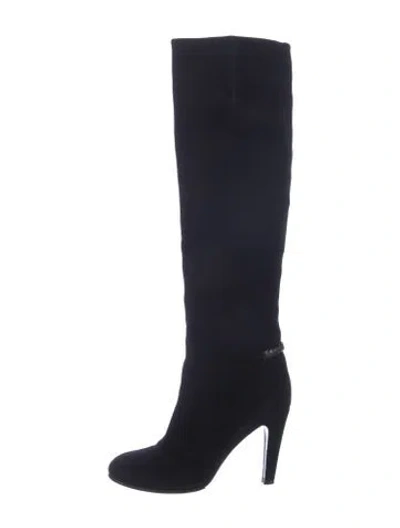 Pre-owned Michel Vivien Suede Boots In Blue