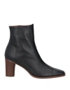 Michel Vivien Woman Ankle Boots Black Size 8 Calfskin In Black