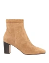 Michel Vivien Woman Ankle Boots Sand Size 11 Soft Leather In Beige