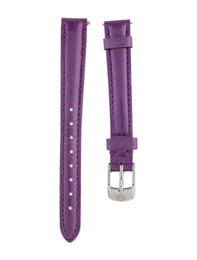 Pre-owned Michele 12mm Watch Strap In Purple