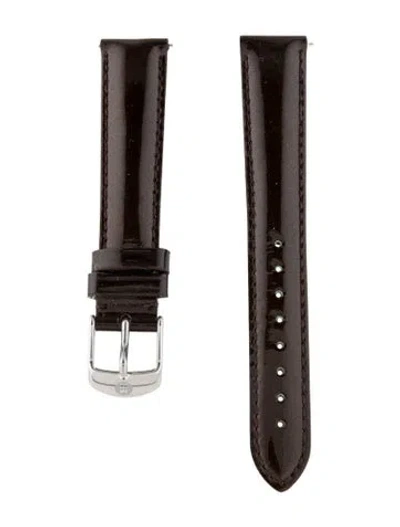 Pre-owned Michele 16mm Leather Watch Strap In Multi