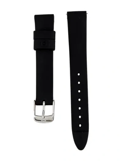 Pre-owned Michele 16mm Watch Strap In Black