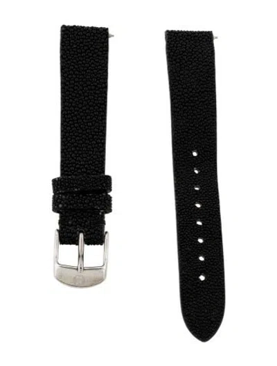 Pre-owned Michele 16mm Watch Strap In Black
