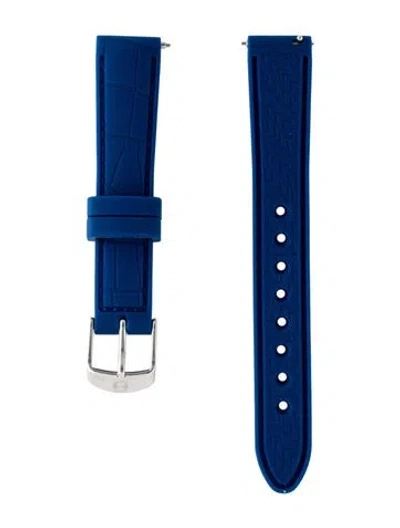 Pre-owned Michele 16mm Watch Strap In Blue