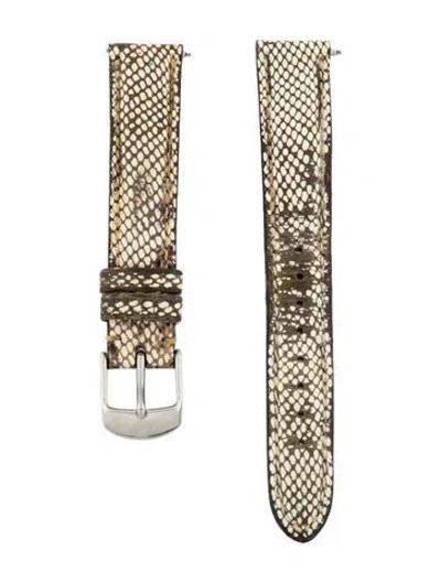 Pre-owned Michele 16mm Watch Strap. In Brown
