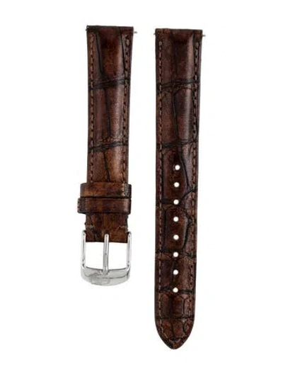 Pre-owned Michele 16mm Watch Strap In Brown