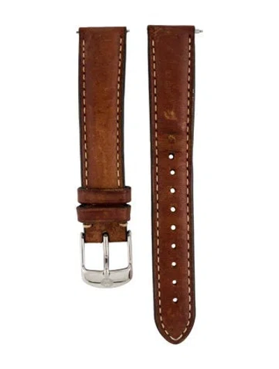 Pre-owned Michele 16mm Watch Strap In Brown
