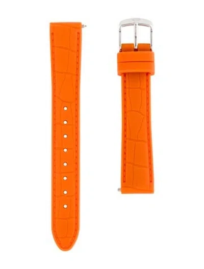 Pre-owned Michele 16mm Watch Strap In Orange