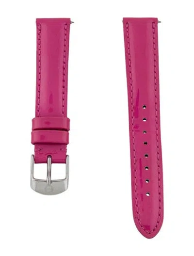 Pre-owned Michele 16mm Watch Strap In Pink
