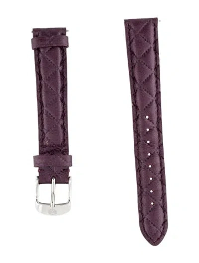 Pre-owned Michele 16mm Watch Strap In Purple