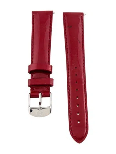 Pre-owned Michele 16mm Watch Strap In Red
