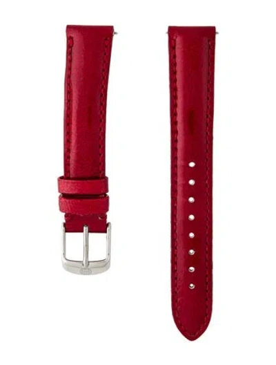 Pre-owned Michele 16mm Watch Strap In Red