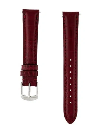 Pre-owned Michele 16mm Watch Strap In Red
