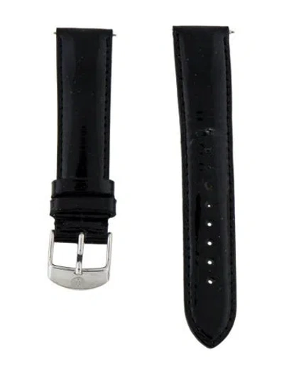 Pre-owned Michele 18mm Watch Strap In Black