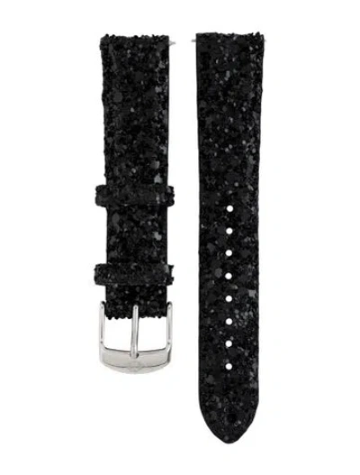 Pre-owned Michele 18mm Watch Strap In Black
