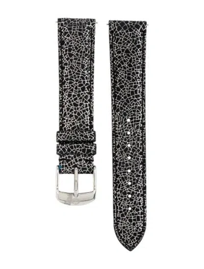 Pre-owned Michele 18mm Watch Strap In Black
