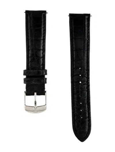 Pre-owned Michele 18mm Watch Strap In Black