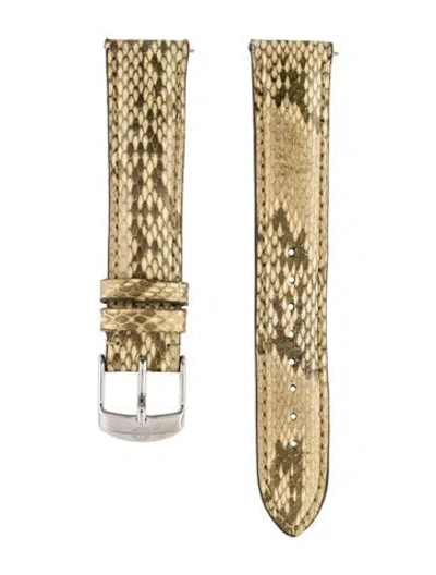 Pre-owned Michele 18mm Watch Strap In Gold