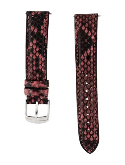 Pre-owned Michele 18mm Watch Strap In Pink