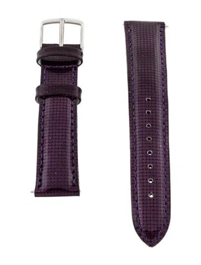 Pre-owned Michele 18mm Watch Strap. In Purple
