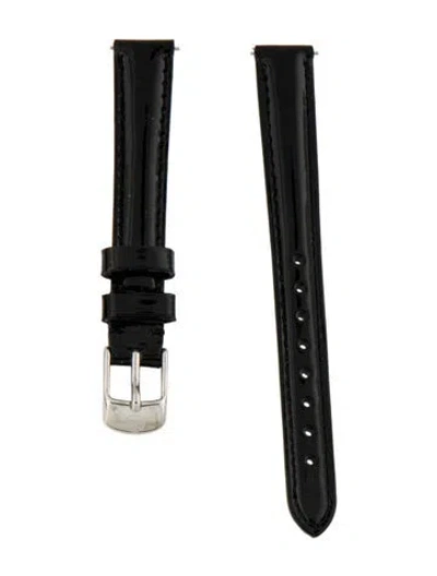 Pre-owned Michele 19mm Watch Strap. In Black