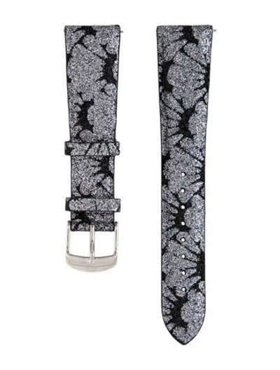 Pre-owned Michele 20mm Watch Strap. In Purple
