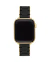 Michele Apple Watch Silicone Wrapped Interchangeable Bracelet, 38-49mm In Black/gold