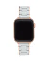Michele Apple Watch Silicone Wrapped Interchangeable Bracelet, 38-49mm In Light Gray/rose Gold